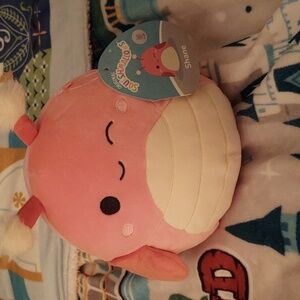 Squishmallow Shane 6" Pink and White Plush with Winking Face NWT